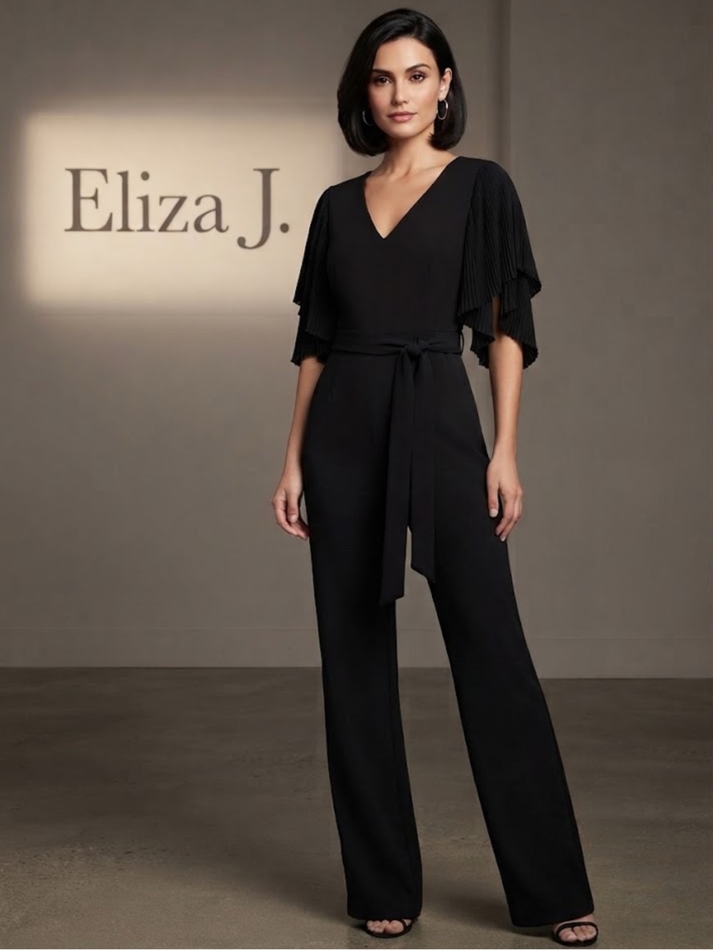 Authentic Eliza J. Designer Black jumpsuit sz 10